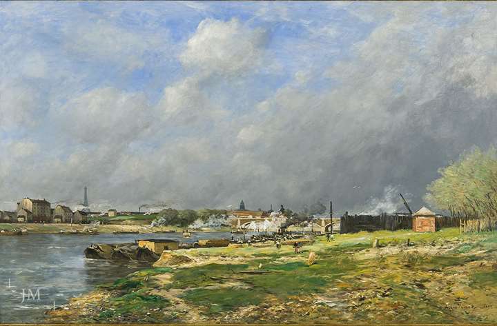 Paris: la Seine a Conflans-Charenton vu du Quai des Carrières